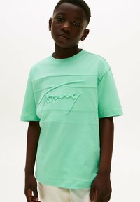Tommy Hilfiger SIGNATURE EMBROIDERY - Camiseta estampada - menthol