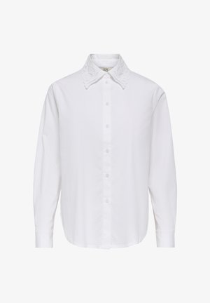 JDY, JDYCOLETTE L/S EMB. COLLAR SHIRT WVN - Chemisier - bright white
