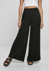 Urban Classics - LADIES MODAL TERRY  - Pantalones - black Imagen en miniatura 1