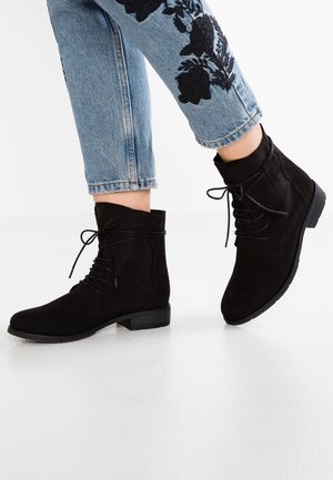 Bottines à lacets - black