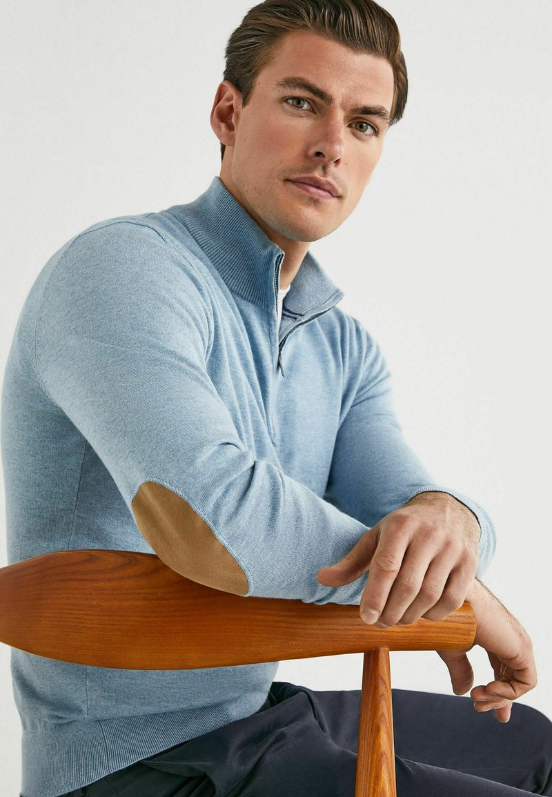 Herren Strickjacken | Hackett London HZIP Strickpullover blue marl/blau - TR77260 Herren Strickjacken | Hackett London HZIP Strickpullover blue marl/blau - TR77260