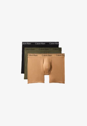 Calvin Klein Underwear, BOXER BRIEF 3 PACK - MICROFIBER STRETCH - Pikad bokserid - bronze flash, black, olive night