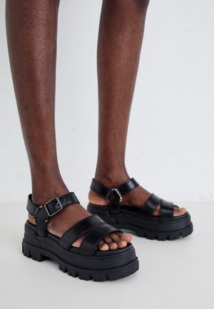 Buffalo ASPHA - Sandalen met plateauzool - black