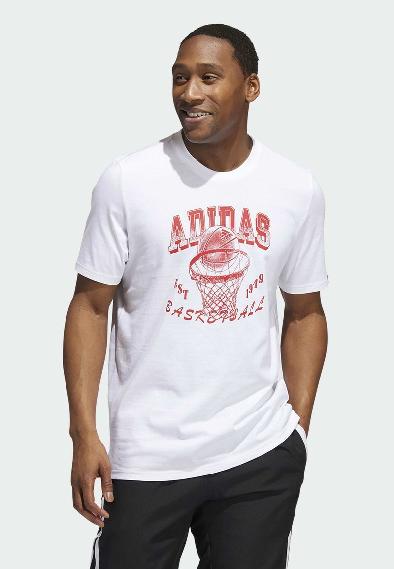 adidas Performance AWORLD HOOPS BASKETBALL Tshirts print white