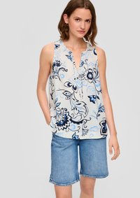 s.Oliver Blouse - weiß blau