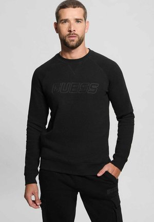 Guess, NEW ALDWIN CN SWEATSHIRT - Felpa - jblk   jet black a