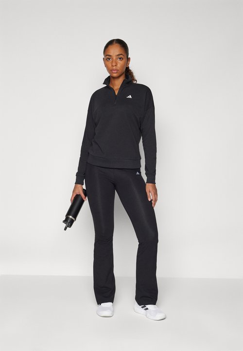 adidas Women's Essentials Small Logo Flared Leggings Black/White — foto 2