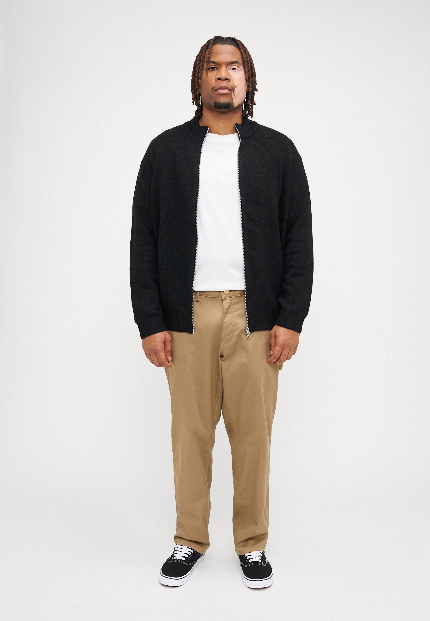 Jack & Jones JOROLLIE FULL ZIP - Strickjacke - black/schwarz - Zalando