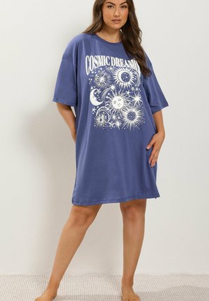 Yours Clothing, PLUS SIZE NIGHTDRESSES & CHEMISES - Nachtjapon - navy