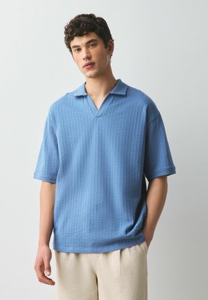 Next, REGULAR FIT - SEERSUCKER TROPHY NECK TEXTURED POLO SHIRT . - Poloshirt - blue