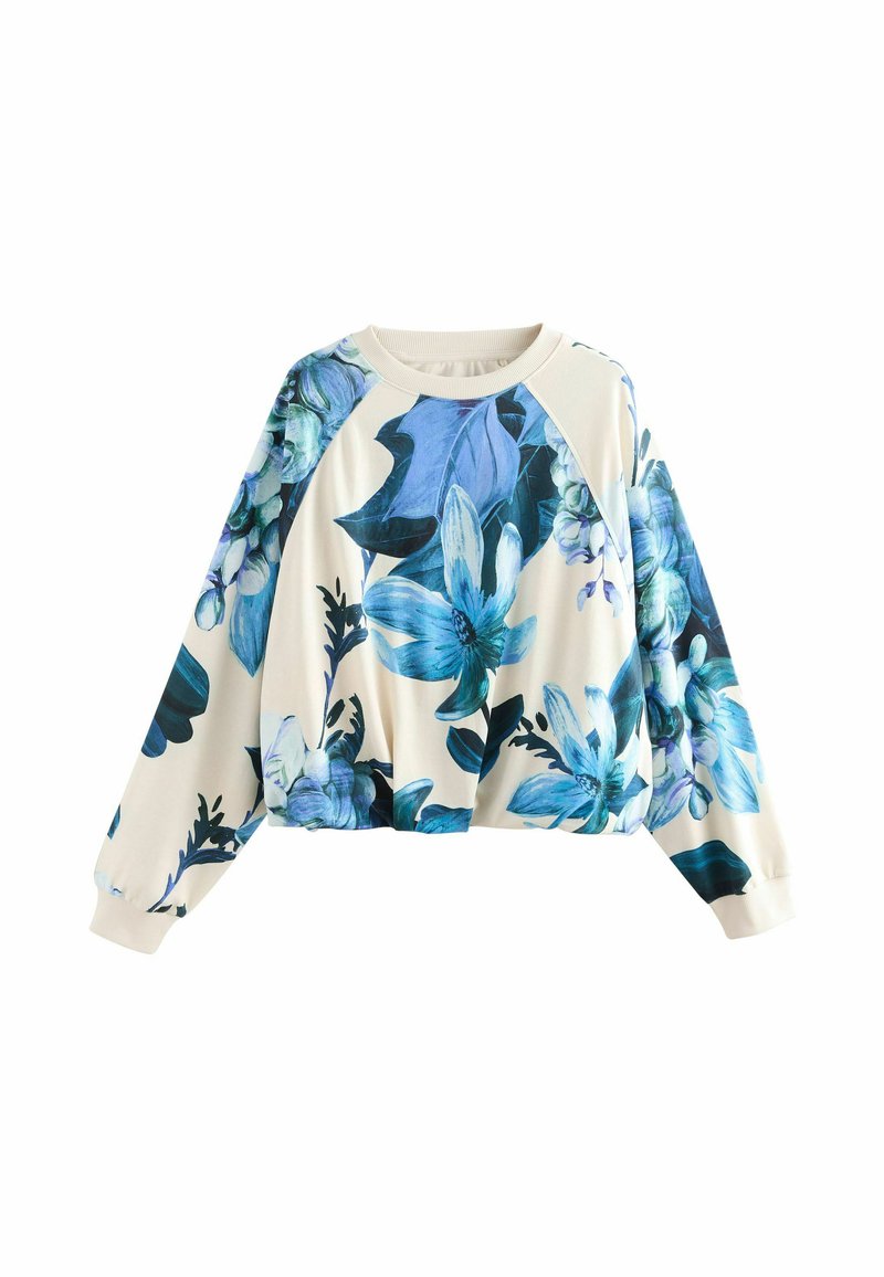 Next PUFF BALL BALLOON BUBBLE HEM CREWNECK - Felpa - floral blue kew garden