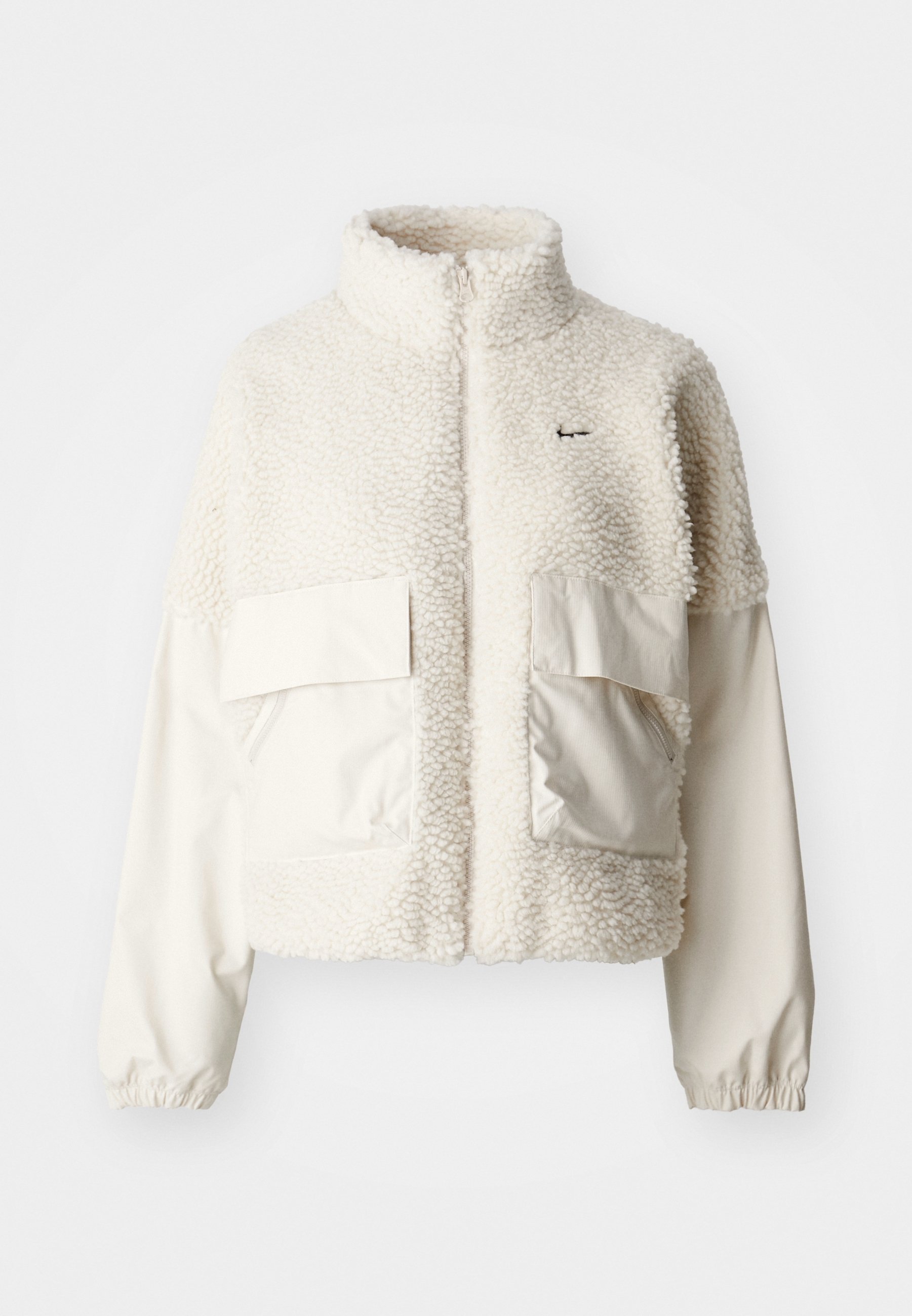 fluffy white nike jacket