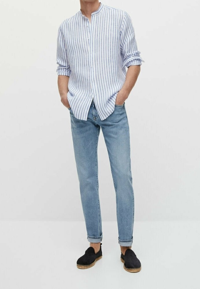 Massimo Dutti Vapaa-ajan kauluspaita - light blue