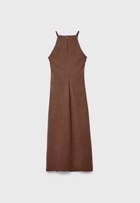 Stradivarius HALTER  - Fodralklänning - dark brown