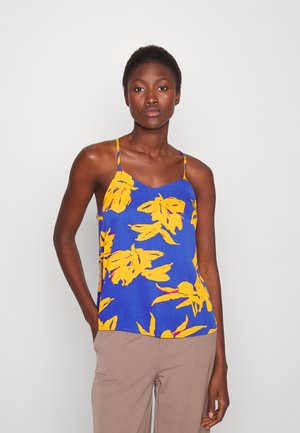 ONLY Tall ONLALMA LIFE CYRUS SINGLET  - Μπλούζα - dazzling blue/rustic leaf