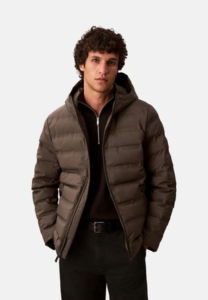 LS EMBOSSED LOGO QUILTED PUFFER  - Giacca invernale - beluga