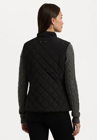 Lauren Ralph Lauren CREST PATCH QUILTED MOCKNECK VEST - Väst - black/black