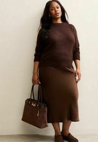 New Look Curves CURVES MIDI - Kokerrok - dark brown
