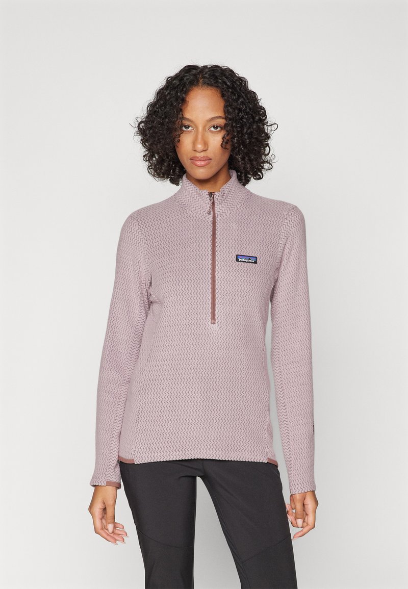 Patagonia AIR ZIP NECK - Felpa in pile - stormy mauve