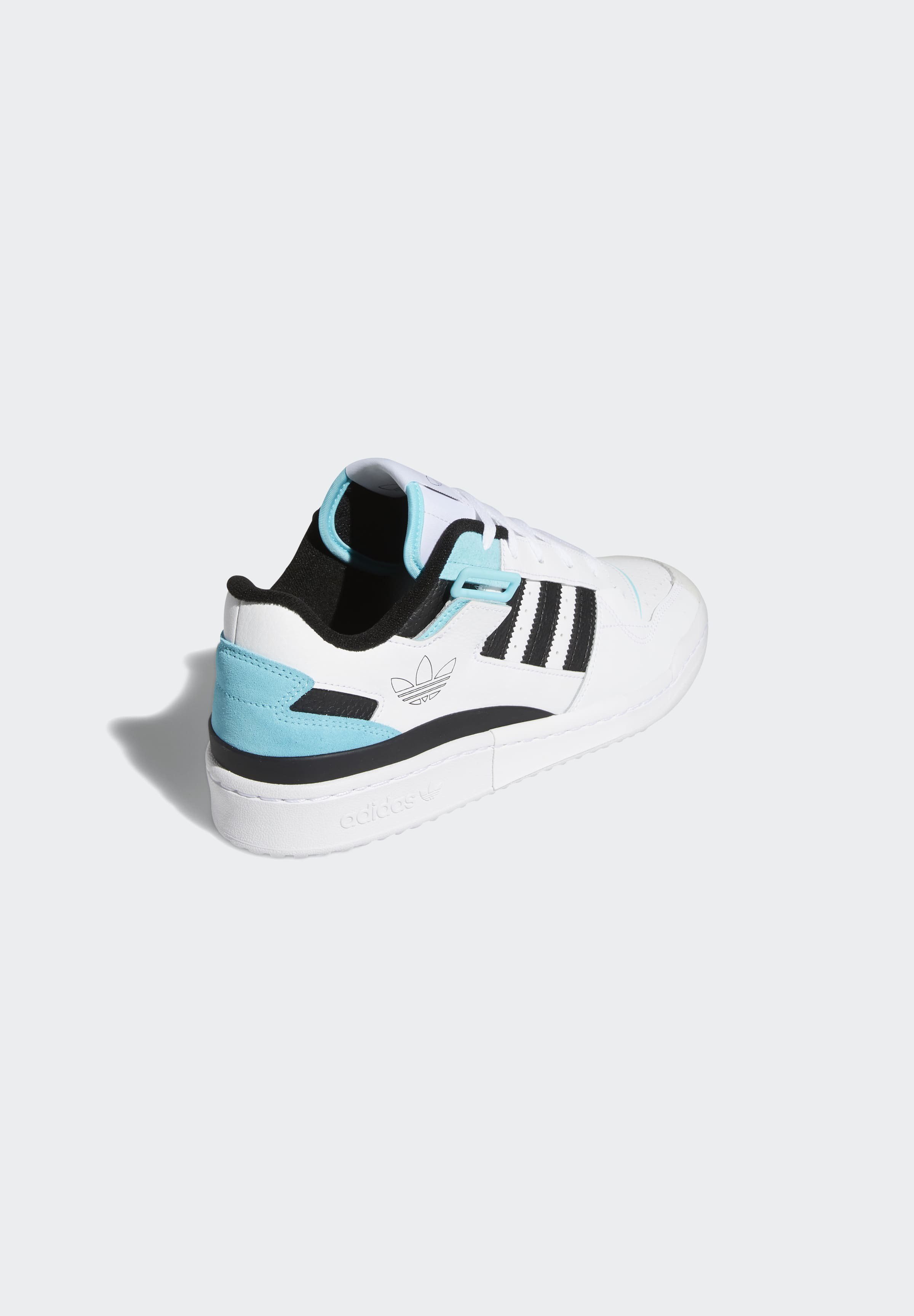 adidas Originals FORUM EXHIBIT LOW UNISEX - Zapatillas - white/core  black/pulse aqua/blanco - Zalando.es