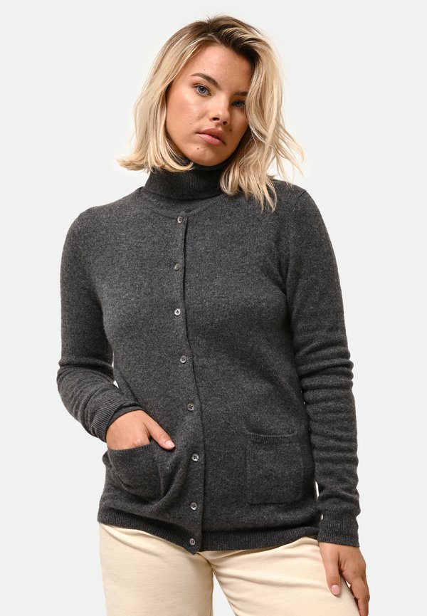 AVA - Strickjacke - mottled anthracite