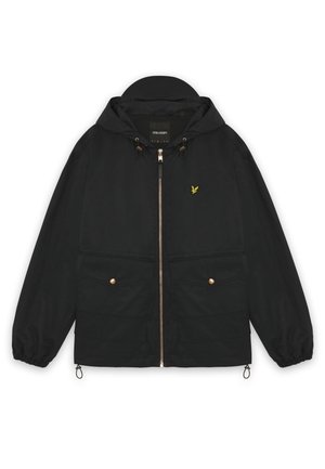 Lyle & Scott, WAXED HOODED UTILITY JACKET - Veste mi-saison - jet black