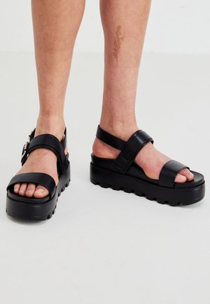 MIYAH CHUNKY PLATFORM - Platåsandaler - black