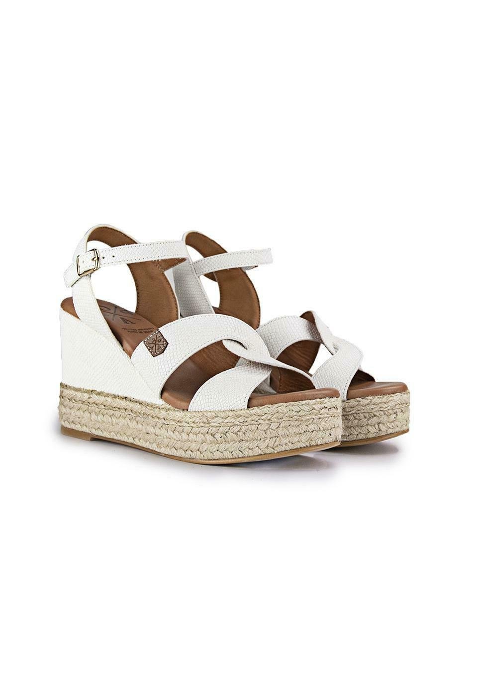 POPA PARALIA TICRA - Sandalias de cuña - blanco - Zalando.es