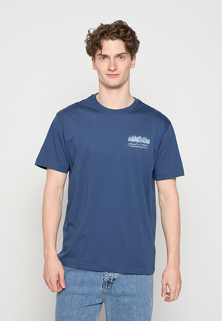 Scotch & Soda T-shirt print koningsblauw