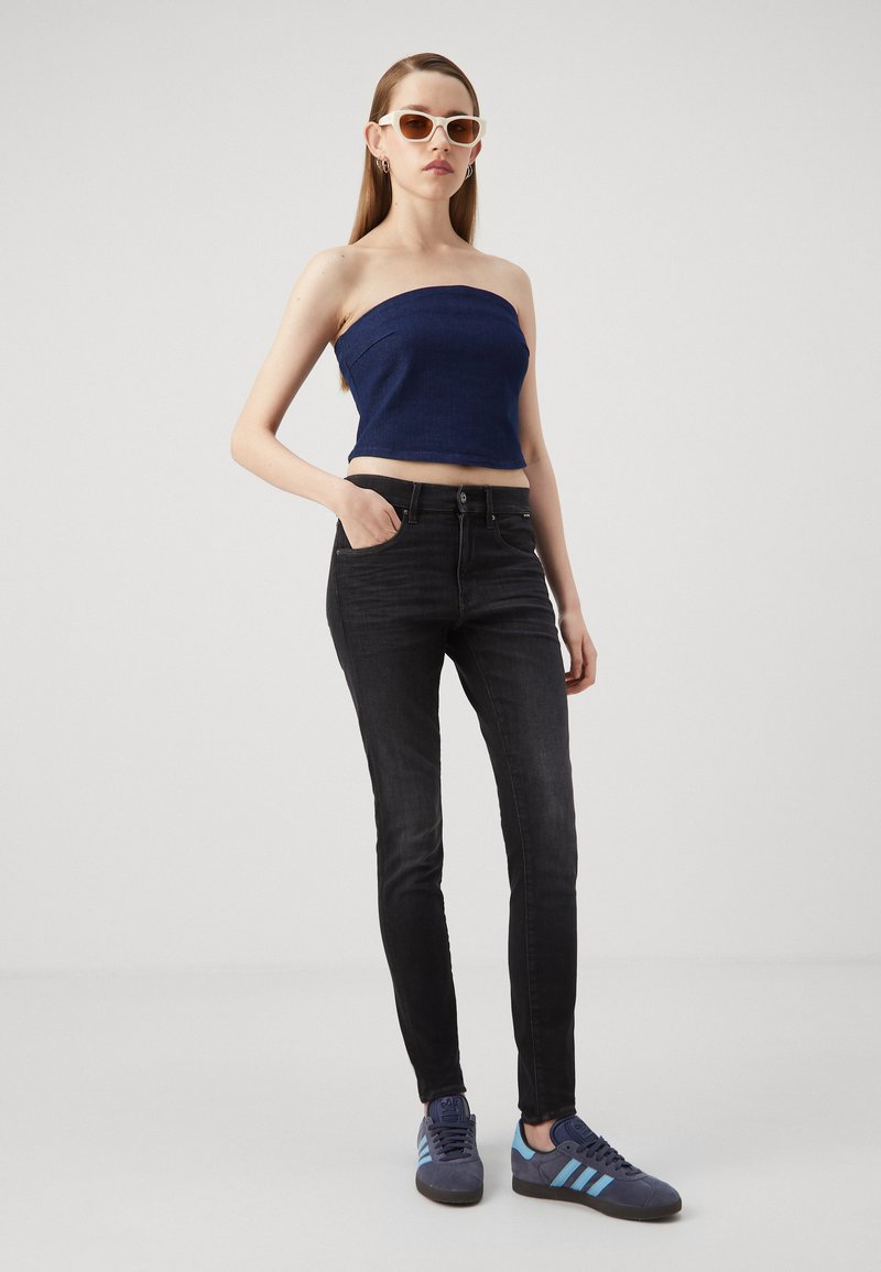 G-STAR RAW Women's 3301 Mid Skinny Ankle Jeans, Blu (Worn in moss