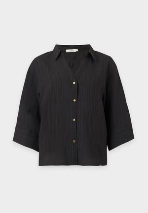 JDY, JDYKATIE V NECK SHIRT - Nööpidega pluus - black