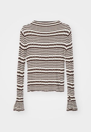 Holzweiler, STRIPE TURTLENECK - Long sleeved top - brown mix