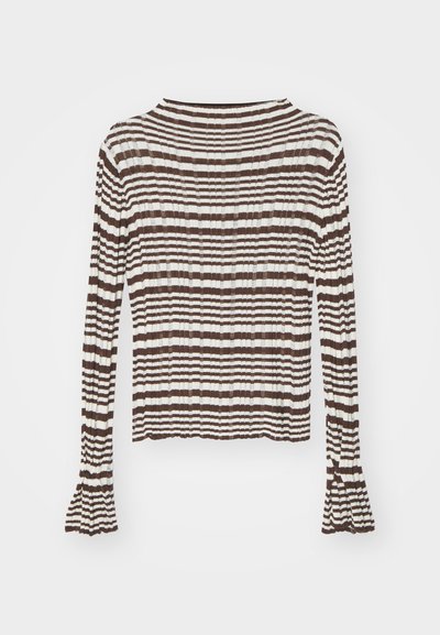 Holzweiler STRIPE TURTLENECK - Pikkade varrukatega topp - brown mix