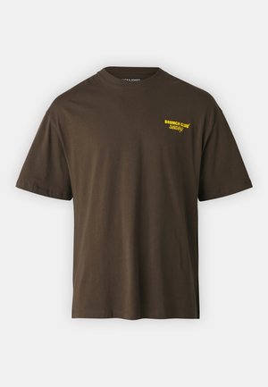 Jack & Jones JORBRUNCH TEE CREW NECK UNISEX - T-shirt imprimé - chocolate brown