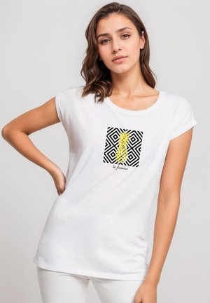 ROLL ETHNOAN - Print T-shirt - white