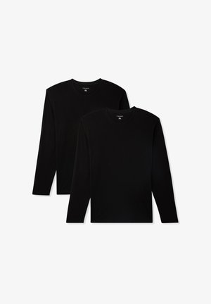 Terranova PACK 2 BASIC IN TINTA UNITA - Maglietta a manica lunga - 2x Black