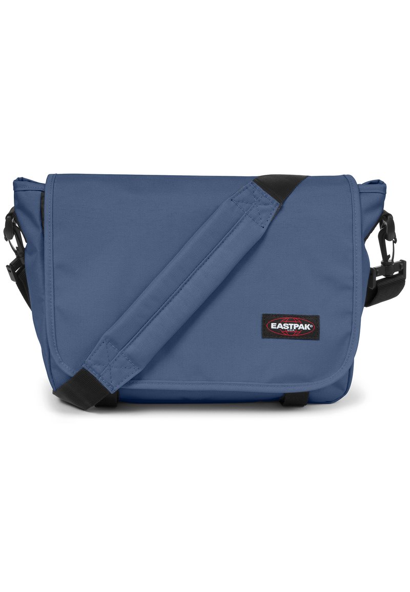 Eastpak Messenger-Tasche in einheitlichem Blau, aus strapazierfähigem Stoff. Mit verstellbarem Schultergurt, Klappenverschluss und Logopatch auf der Vorderseite.