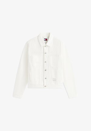Tommy Jeans, RYAN REGULAR TONAL FLAG DENIM TRUCKER JACKET - Jachetă din denim - denim white