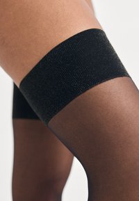 Ann Summers SHIMMER PLAIN TOP  STOCKINGS - Κάλτσες πάνω από το γόνατο - black/gold-coloured