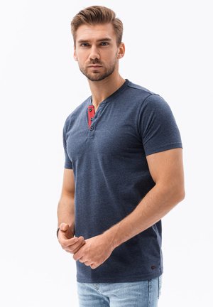 WITH BUTTONS  - T-shirt basique - navy