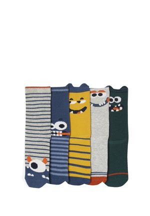 5ER-PACK MIT MONSTERN - Socks - marine