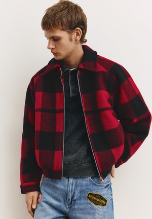 CHECK  - Overgangsjakke - red