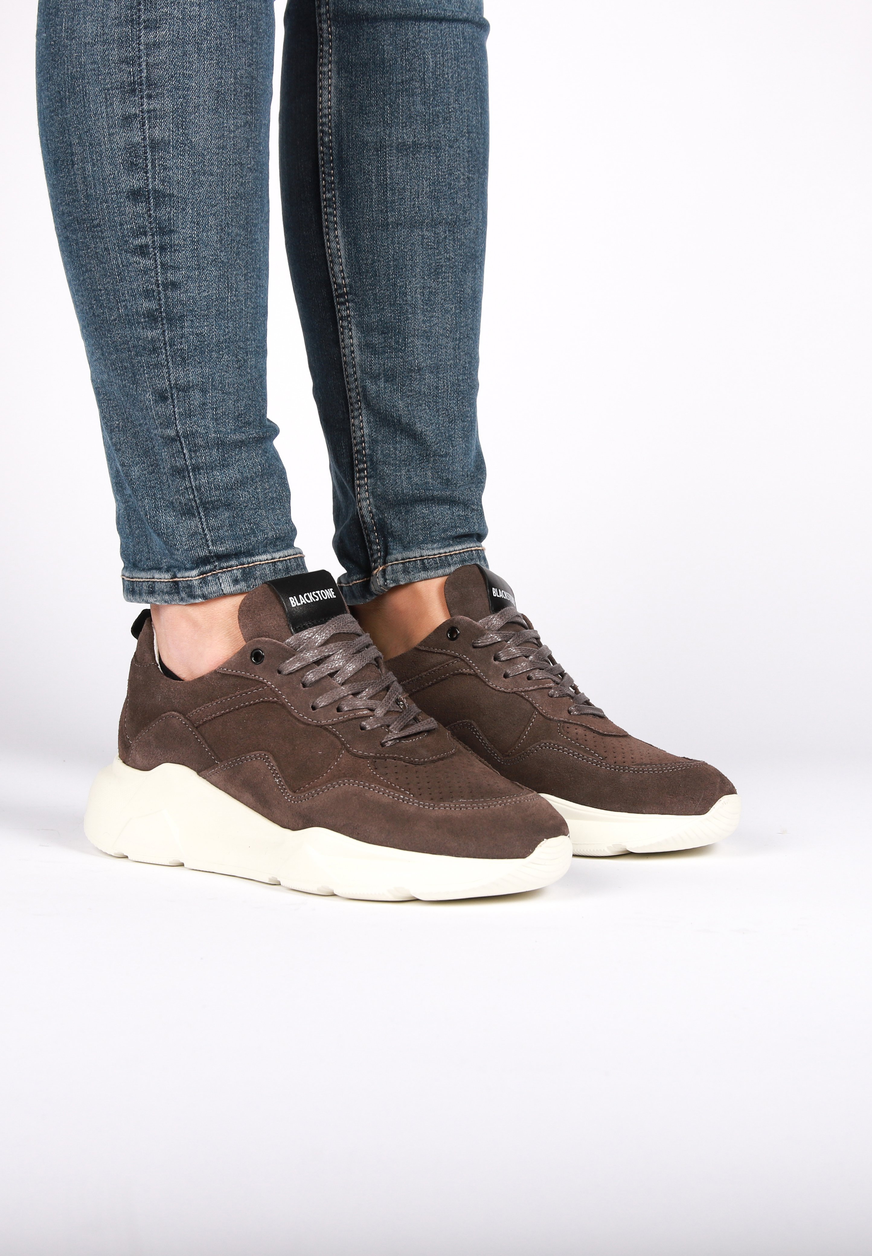 Blackstone Dames Sneakers Wit led laag sneaker | Van den Assem