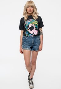 Paradiso Clothing THE ROLLING STONES SOME GIRLS NEON DIAMANTE TONGUE - Print T-shirt - black