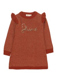 UBS2 APLICACIÓN LENTEJUEL - Stickad klänning - naranja