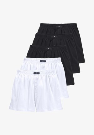 Set de calzoncillos que incluye dos pares blancos y tres negros. Confeccionados en suave algodón, con cinturilla elástica y detalle de abertura con botón.