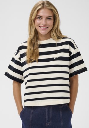 Nyomott mintás póló - nightsky irregular stripe