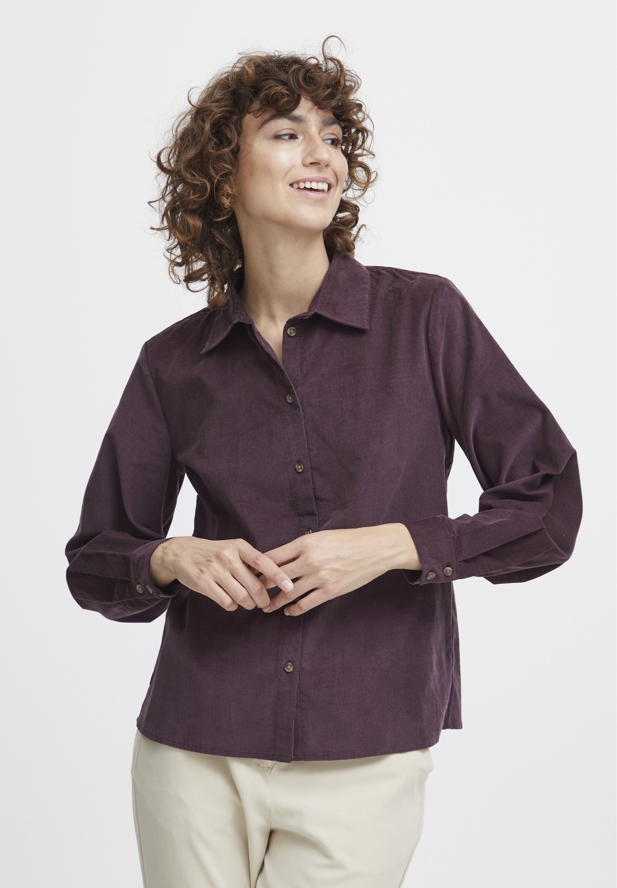 売れ筋商品|||ビーヤング シャツ レディース トップス BYDINIA - Button-down blouse - plum perfect b.young BYDINIA - Button-down blouse - plum perfect/purple
