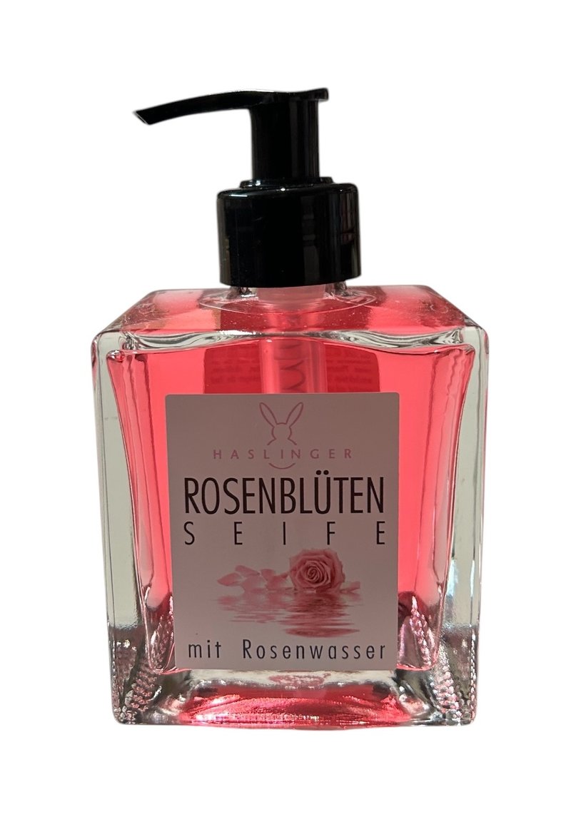 Haslinger - ROSEN FLÜSSIGSEIFE IM GLAS SPENDER - Liquid soap - rot, Enlarge