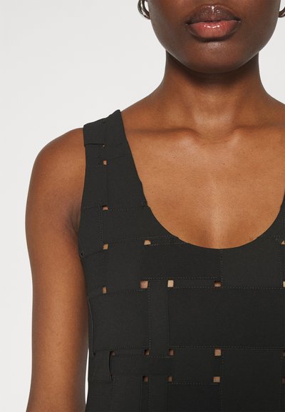 A.W.A.K.E. MODE WEAVED FITTED TANK DRESS - Koktélruha / Partiruha - black